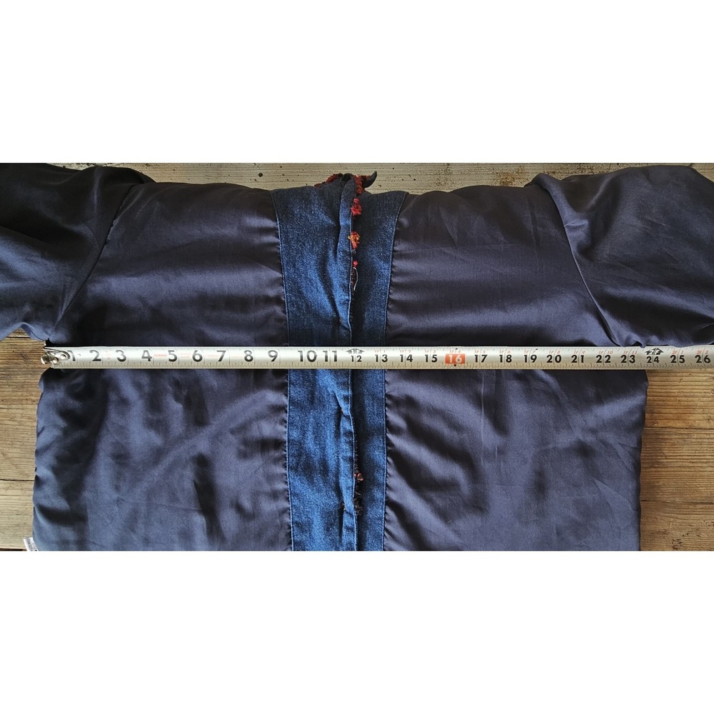 Vintage Stonebridge Chambray Chenille Patchwork Button Down Jacket - Picture 9 of 11